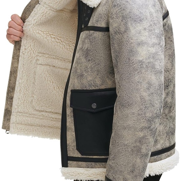 Levi’s Men's Shearling Aviator Jacket - Picture 5 of 11